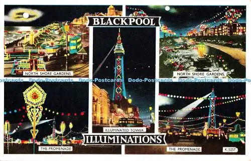 R512408 Blackpool Illuminations The Promenade Valentine Valcolour 1230 V Style M