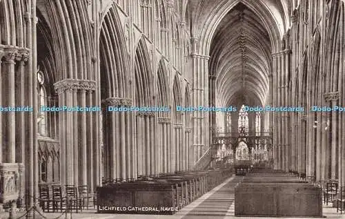 R514663 Lichfield Cathedral Nave E Dainty Series 1905