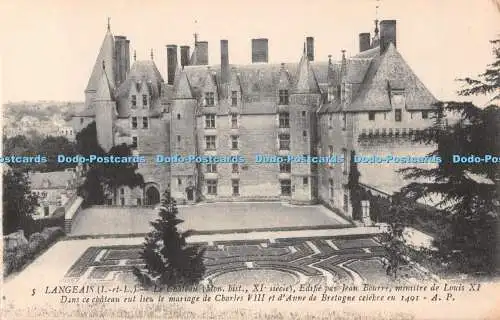 R514782 Langeais Le Chateau Mon hist XI siecle Edifie par Jean Bourre ministre d
