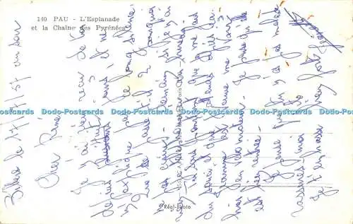 R512588 140 Pau LEsplanade et la Chaine des Pyrenees C A P RP