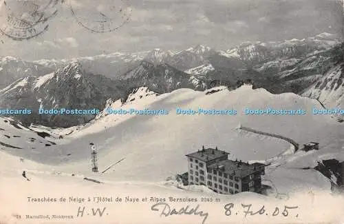 R514934 Tranchees de Neige al Hotel de Naye et Alpes Bernoises 2045m Marmillod