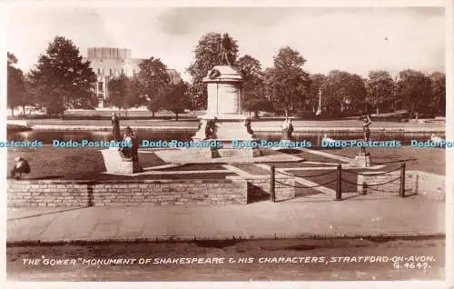 R512755 The Gower Monument of Shakespeare and his Characters Stratford on Avon G