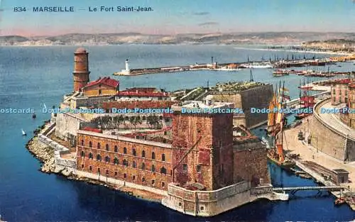 R512794 834 Marseille Le Fort Saint Jean Photochromie ADIA 1938