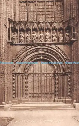 R515081 Lincoln Cathedral West Door F Frith No 25641