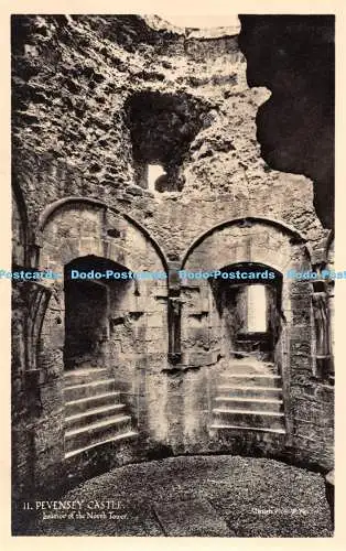 R515084 Pevensey Castle Interior of the North Tower Ministry of Works Crown RP
