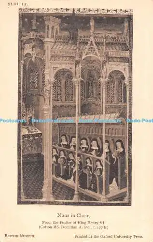 R515110 British Museum Nonnen im Chor aus dem Psalter von König Heinrich VI Baumwolle MS