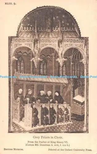 R515116 British Museum Grey Friars in Choir From the Psalter of King Henry VI Co