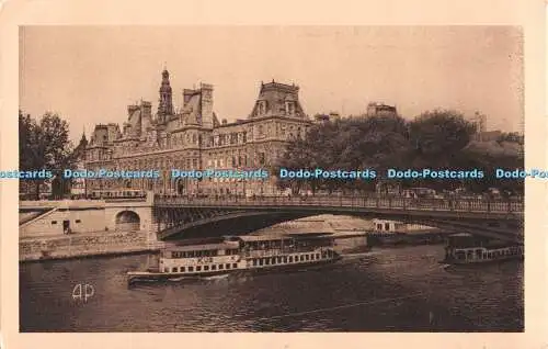 R512931 98 Paris Hotel de Ville et la Seine Rathaus und Seine E Pap