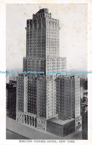 R515152 New York Shelton Towers Hotel Ost und West Postkarte