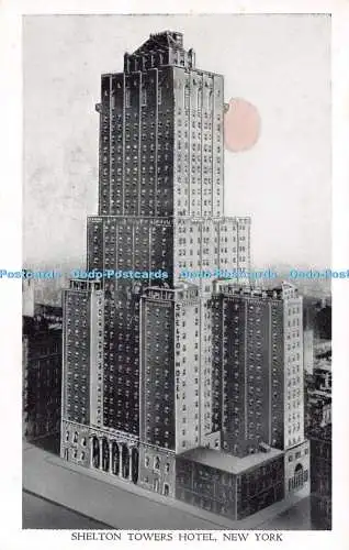 R515153 New York Shelton Towers Hotel Ost und West Postkarte