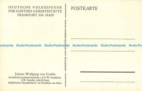 R515316 Johann Wolfgang von Goethe J H W Tischbein Hans Schaefer