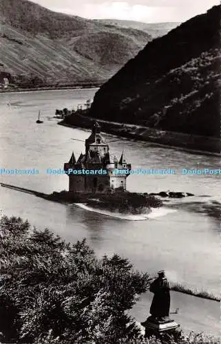 R515326 Kaub am Rhein Blucherdenkmal und Pfalz Schoning Agfa N R 2709