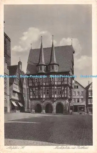 R515327 Alsfeld i H Marktplatz mit Rathaus Georg Kurtz jr Nr 67414 RP