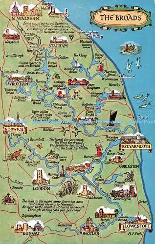R515382 The Broads Map J Salmon