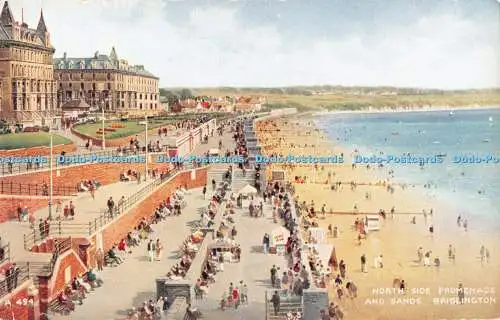 R513190 Bridlington North Side Promenade and Sands Valentine Art Farbe Brian Ge