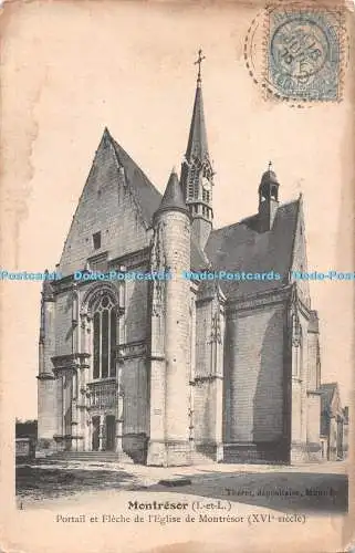 R515454 Montresor Portail et Fleche de l Eglise de Montresor XVI siecle Theret 1