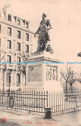 R515543 Pau Statue d Henri IV P M P P Postkarte