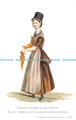 R515561 Kambrische Kostüme von Lady Llanover Nr. III Welsh Girl im Kostüm von P