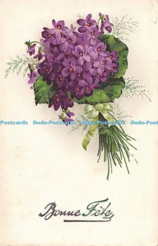 R515685 Bonne Fete Blumen L P Postkarte