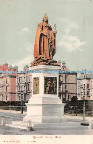 R515738 Hove Queen Statue S H Postkarte 1904