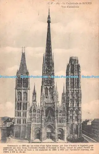 R516254 La Cathedrale de Rouen Vue d ensemble Postkarte