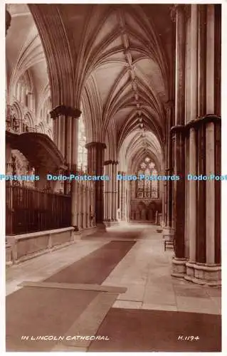 R516295 In Lincoln Cathedral Valentine RP 1943