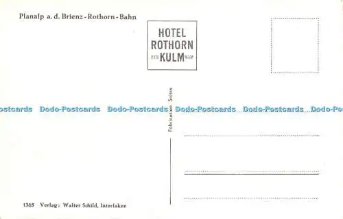 R516314 Planalp a d Brienz Rothorn Bahn Walter Schild