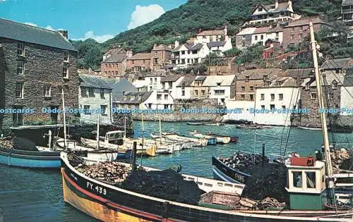 R518643 Der Hafen von Polperro WHS 192 Cornish Fischerdorf H D Keilor Plast