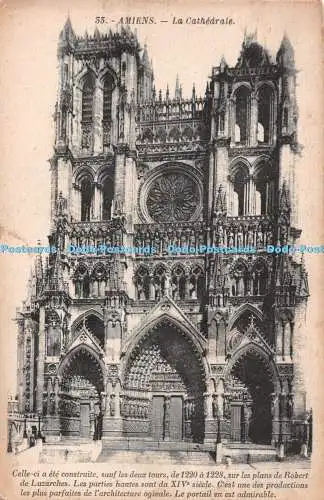 R516589 Amiens La Cathedrale G Artaud Postkarte