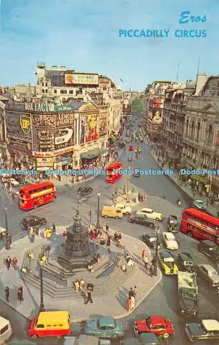 R516595 London Eros Piccadilly Circus The Photographic Greeting Card Natural Col