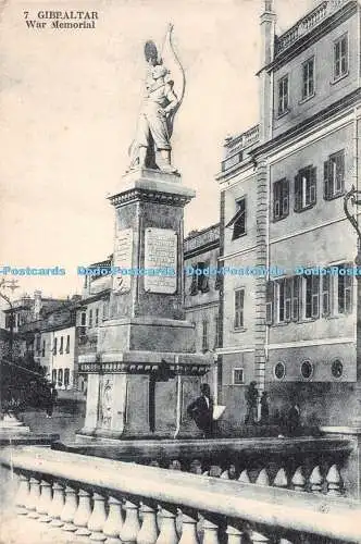 R516629 Gibraltar War Memorial Benzaquen Postkarte