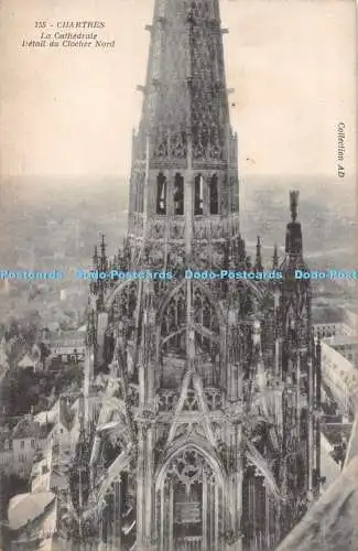 R516650 Chartres La Cathedrale Detail du Clocher Nord Collection A D