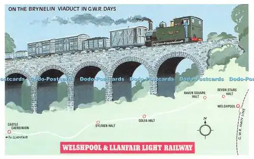 R518787 Auf dem Brynelin-Viadukt in GWR Days Welshpool and Llanfair Light Railway