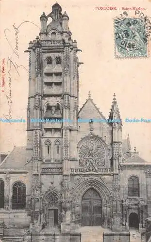 R516876 Pontoise Saint Maclou E Rigault Postkarte