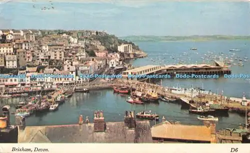 R521130 Brixham Devon Europa Karten Eine Devonshire Postkarte