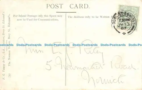 R517114 Bury St Edmund The Norman Tower F G Pawsey 1907