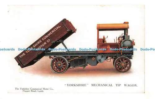 R521148 Yorkshire Mechanical Tip Wagon Dalkeith Publishing Card No 1305 Steam Ro