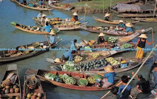 R519286 Thailand Dhonburi Wad Sai Floating Market Thai Silpa 1968