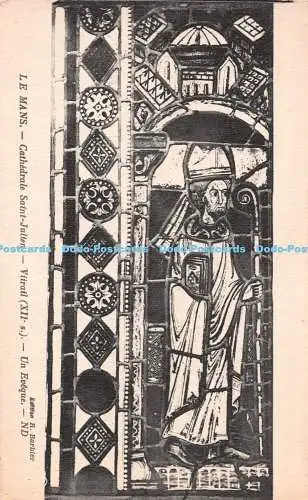 R517247 Le Mans Cathedrale Saint Julien Vitrail Un Eveque R Barbier ND Levy et N