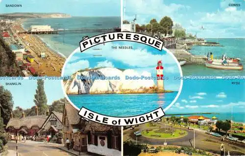 R521336 Malerische Isle of Wight The Needles Shanklin G Dean Multi View 1972