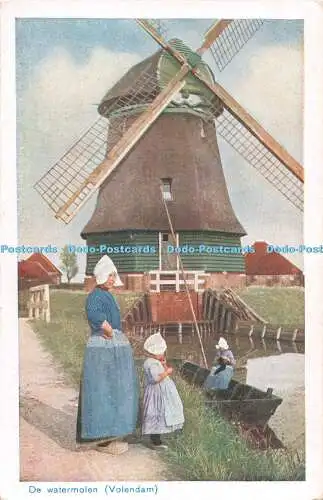 R517353 Volendam De Watermolen D B M Postkarte