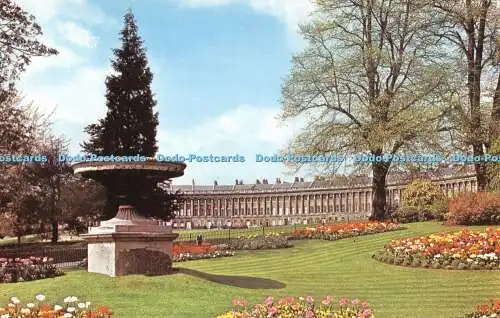 R519729 Bath Royal Crescent and Gardens Postkarte