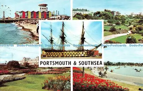 R523460 Portsmouth and Southsea H M S Victory Multi View