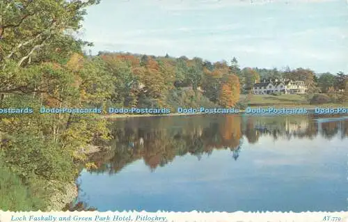 R517781 Pitlochry Loch Faskally and Green Park Hotel Valentine Valchrome 1964