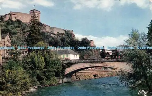 R517788 Lourdes Das alte Schloss, die St. Michel Brücke und die Gave P Doucet Iris M