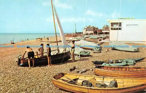 R519858 Bexhill on Sea Der Strand Postkarte
