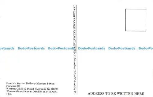 R523676 Western Class 52 Diesel Hydraulic No D 1025 Western Guardsman at Dawlish