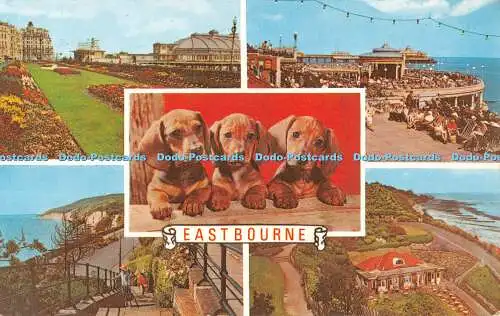 R517976 Eastbourne Bandstand and Pier Carpet Gardens D V Bennett Photo View Mult