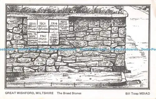 R520002 Great Wishford Wiltshire The Bread Stones Bill Top Miad C C G Ross 1997