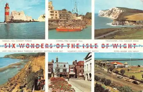 R518000 Six Wonders of the Isle of Wight Nadeln Cowes Süßwasser W J Nigh Jarro